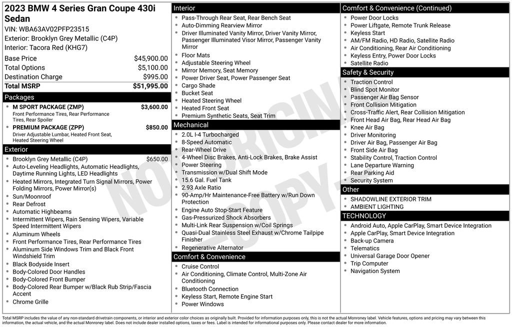 bmw 4 series 2023 WBA63AV02PFP23515 image bmw 4 series 2023 WBA63AV02PFP23515 image